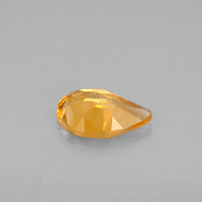 Citrino amarillo natural de 0,67 ct, en forma de pera, VS