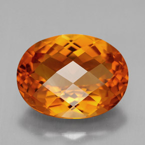 Citrino naranja natural de 5,44 ct, corte óvalo, VVS
