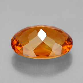 Citrino naranja natural de 5,44 ct, corte óvalo, VVS