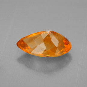 Citrino naranja natural de 4,18 ct, en forma de pera, VVS