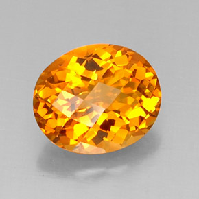Citrino Naranja amarillo natural de 5.00 ct, Corte Óvalo, VVS-VS