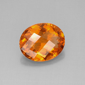 Citrino naranja natural de 3,22 ct, corte óvalo, VVS-VS