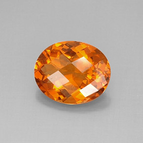 Citrino naranja natural de 3,22 ct, corte óvalo, VVS-VS