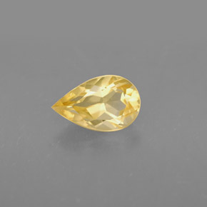 Citrino amarillo natural de 0,80 ct, en forma de pera, VVS