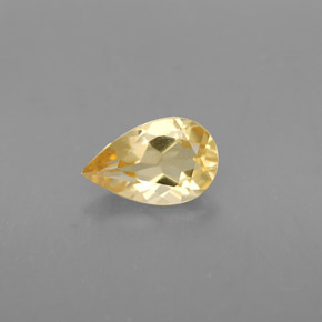 Citrino amarillo natural de 0,73 ct, en forma de pera, VVS