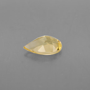 Citrino amarillo natural de 0,73 ct, en forma de pera, VVS