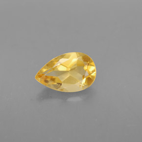 Citrino amarillo natural de 0,73 ct, en forma de pera, VVS