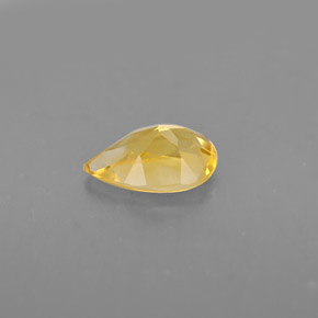 Citrino amarillo natural de 0,73 ct, en forma de pera, VVS