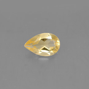 Citrino amarillo natural de 0,58 ct, en forma de pera, VVS