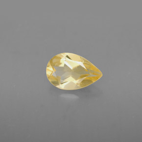 Citrino amarillo natural de 0,58 ct, en forma de pera, VVS