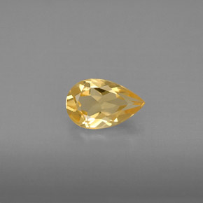 Citrino amarillo natural de 0,72 ct, en forma de pera, VVS