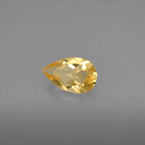 Citrino amarillo natural de 0,72 ct, en forma de pera, VVS
