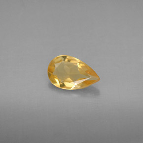 Citrino amarillo natural de 0,66 ct, en forma de pera, VVS