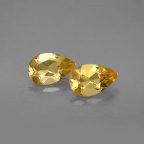 Gemas de citrino amarillo natural de  ct, en forma de pera, VVS-VS