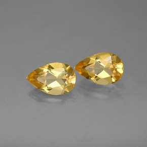 Gemas de citrino amarillo natural de  ct, en forma de pera, VVS-VS