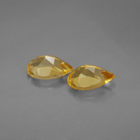 Gemas de citrino amarillo natural de  ct, en forma de pera, VVS-VS