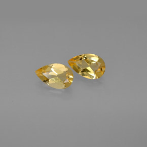 Gemas de citrino amarillo natural de  ct, en forma de pera, VVS