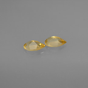 Gemas de citrino amarillo natural de  ct, en forma de pera, VVS