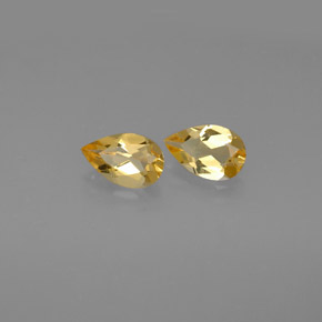 Gemas de citrino amarillo natural de  ct, en forma de pera, VVS