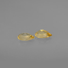 Gemas de citrino amarillo natural de  ct, en forma de pera, VVS
