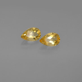 Gemas de citrino amarillo natural de  ct, en forma de pera, VVS