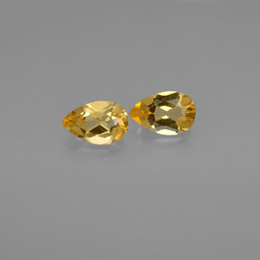 Gemas de citrino amarillo natural de  ct, en forma de pera, VVS-VS