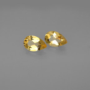 Gemas de citrino amarillo natural de  ct, en forma de pera, VVS-VS