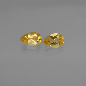 Gemas de citrino amarillo natural de  ct, en forma de pera, VVS