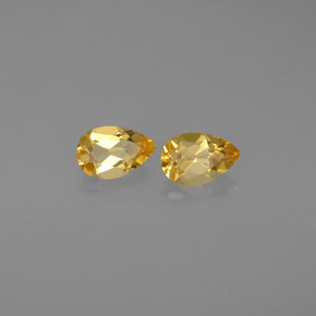 Gemas de citrino amarillo natural de  ct, en forma de pera, VVS
