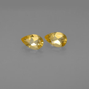 Gemas de citrino amarillo natural de  ct, en forma de pera, VVS