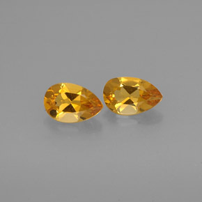 Gemas de citrino amarillo natural de  ct, en forma de pera, VVS-VS