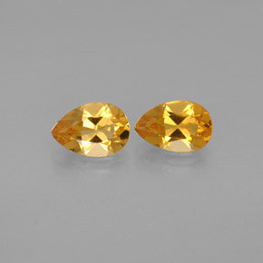 Gemas de citrino amarillo natural de  ct, en forma de pera, VVS