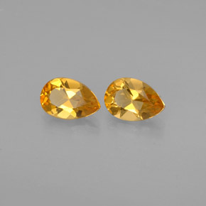 Gemas de citrino amarillo natural de  ct, en forma de pera, VVS
