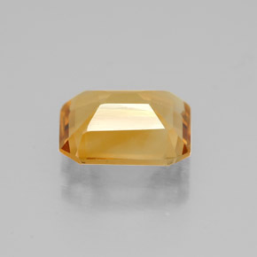 Citrino amarillo natural de 1,80 ct, corte esmeralda, VVS