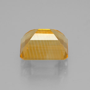 Citrino amarillo natural de 2,26 ct, corte esmeralda, VVS-VS
