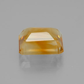 Citrino amarillo natural de 2,23 ct, corte esmeralda, VVS