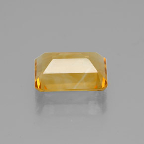 Citrino amarillo natural de 1,77 ct, corte esmeralda, VVS