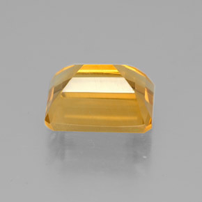 Citrino amarillo natural de 2,20 ct, corte esmeralda, VVS