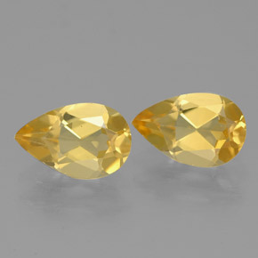 Gemas de citrino amarillo natural de  ct, en forma de pera, VVS-VS