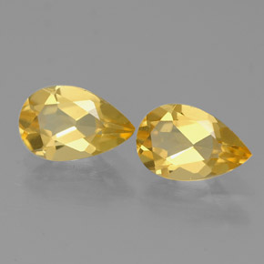Gemas de citrino amarillo natural de  ct, en forma de pera, VVS-VS