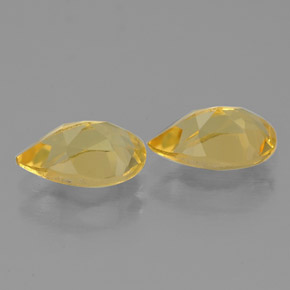 Gemas de citrino amarillo natural de  ct, en forma de pera, VVS-VS