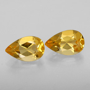Gemas de citrino amarillo natural de  ct, en forma de pera, VVS-VS