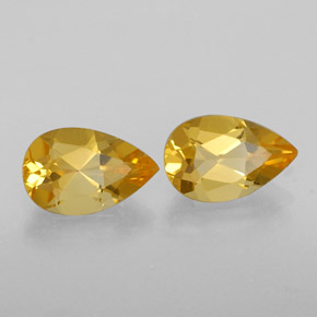 Gemas de citrino amarillo natural de  ct, en forma de pera, VVS-VS