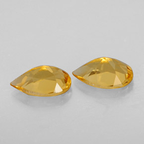 Gemas de citrino amarillo natural de  ct, en forma de pera, VVS-VS