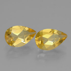 Gemas de citrino amarillo natural de  ct, en forma de pera, VVS-VS