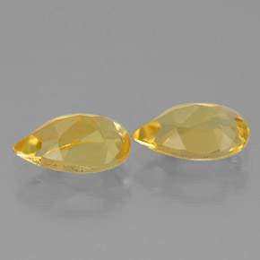 Gemas de citrino amarillo natural de  ct, en forma de pera, VVS-VS
