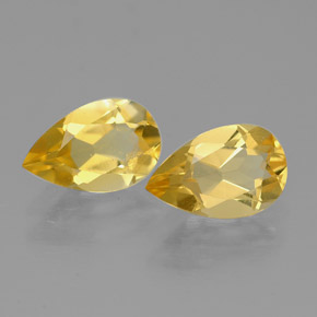 Gemas de citrino amarillo natural de  ct, en forma de pera, VVS-VS