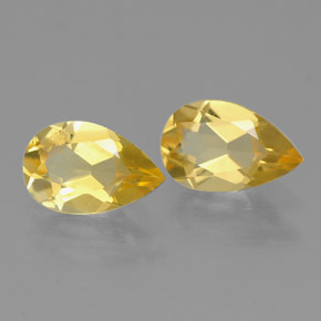 Gemas de citrino amarillo natural de  ct, en forma de pera, VVS-VS
