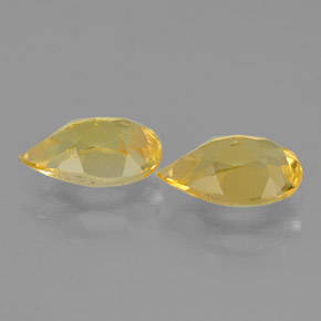 Gemas de citrino amarillo natural de  ct, en forma de pera, VVS-VS