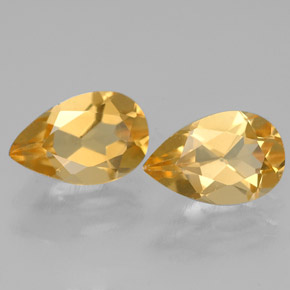 Gemas de citrino amarillo natural de  ct, en forma de pera, VVS-VS